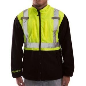 Tingley Men's Phase 2 Heavyweight Reflective Fleece Jacket‎ Size XL Yellow Black